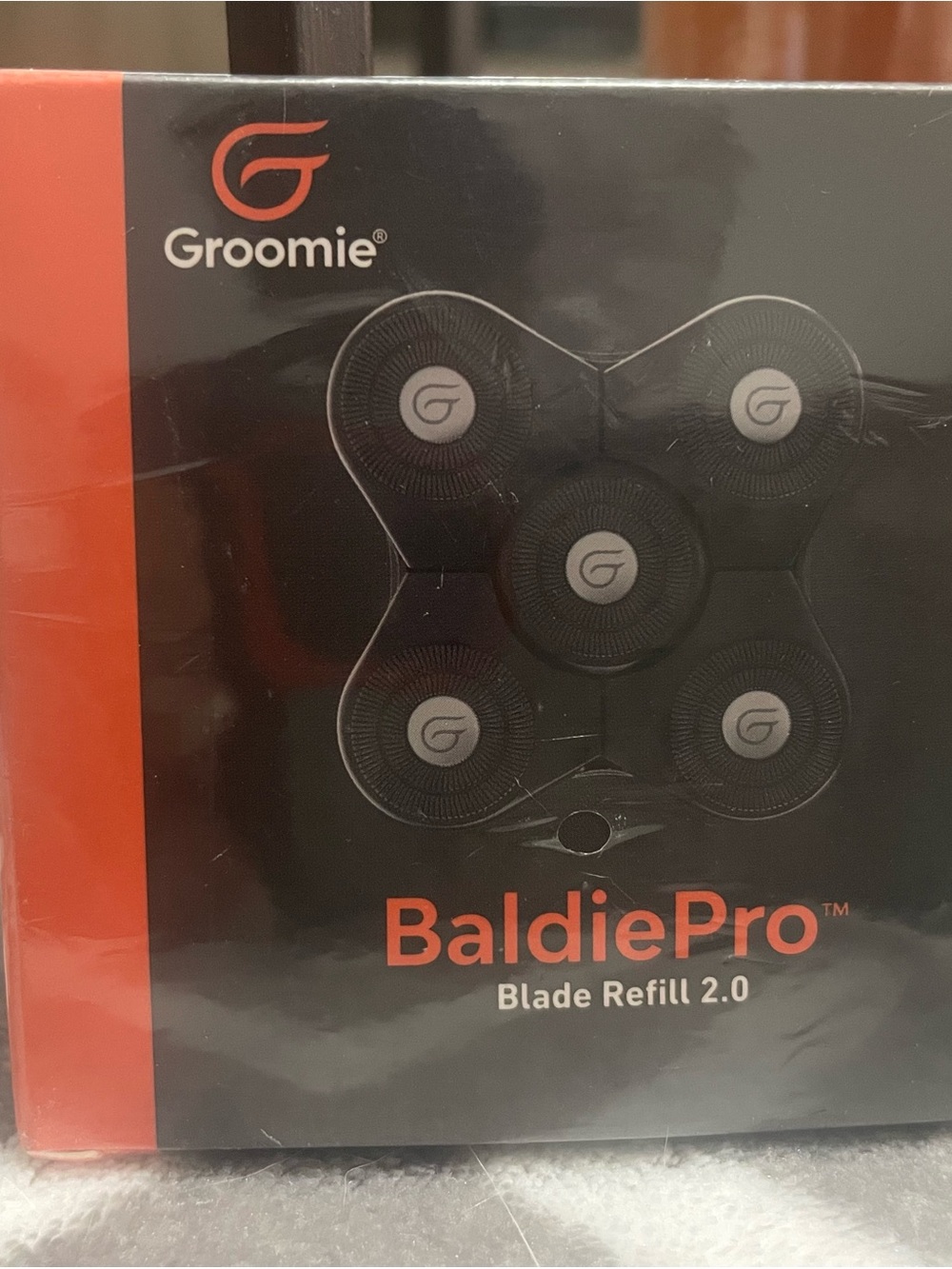 Groomie BaldiePro Blade Refill 2.0 - Black & Red Packaging